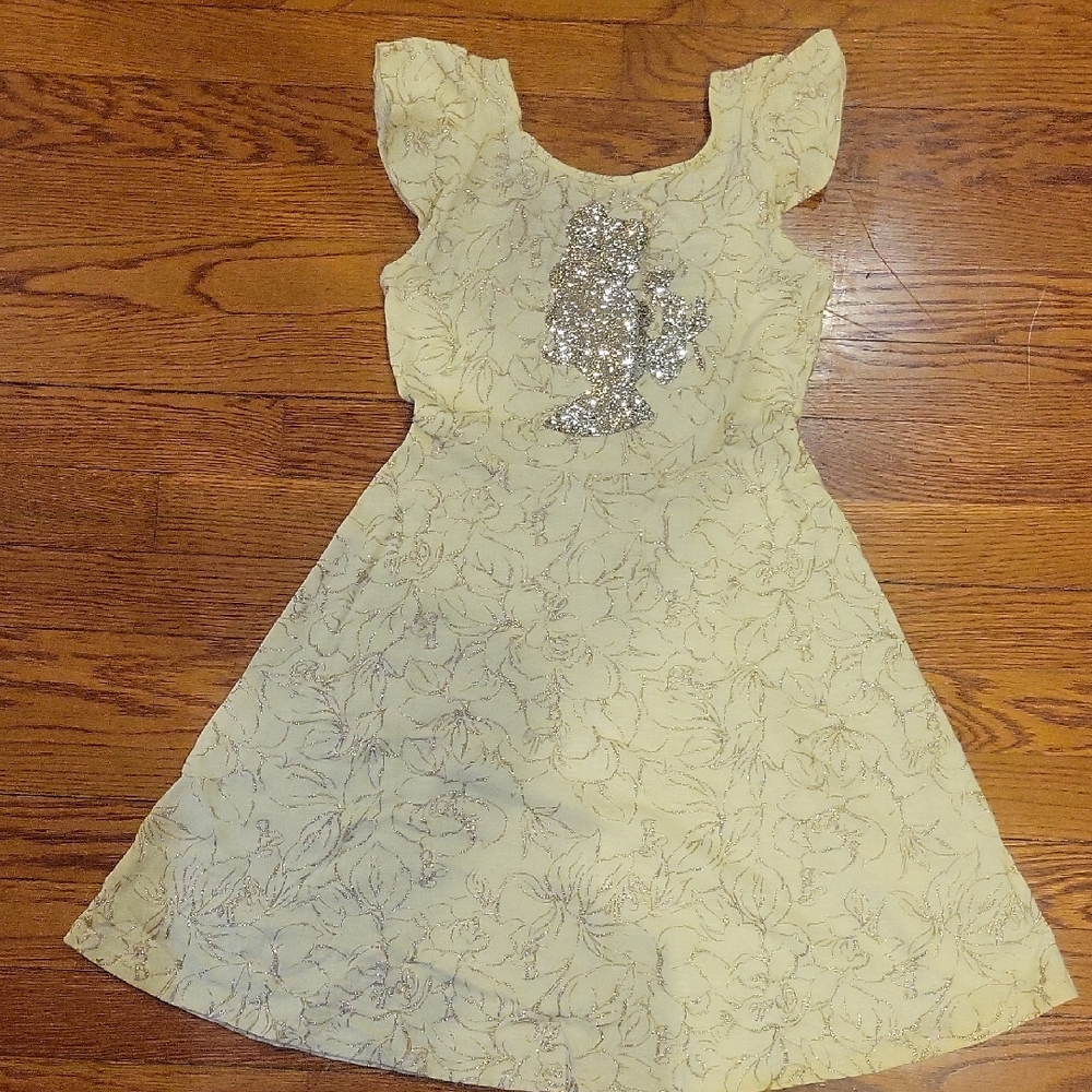 Disney Belle Dress with Gold Accents